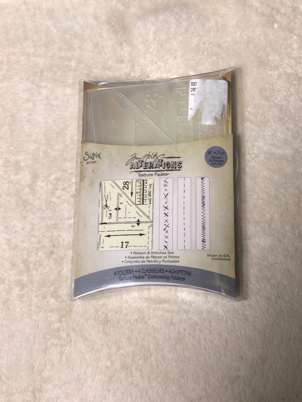 Sizzix Tim holtz Texture Fades Embossing Folders